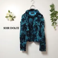 SOIR DOLCE 東京ソワール 花柄テーラードジャケット レトロデザイン