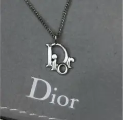 Christian Dior クリスチャンディオール ロゴ シルバー ネックレス