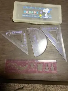 分度器・定規セット メーカー不揃い4点セット