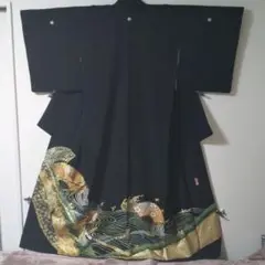 【和装】作家物 黒の留袖 着物 扇 扇子