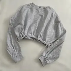 DHOLICグレー クロップドスウェット 長袖