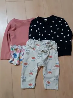 長袖トップス&ボトムス3点セット 90cm