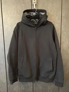 sophnetソフネットジップパーカーバンダナペイズリー黒ブラック