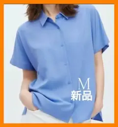 新品　ユニクロ　レーヨン半袖ブラウス