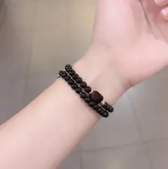 Xiaomi Smart Band8/9/10バンドパワースト黒曜石　邪除け