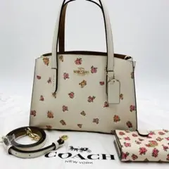 新品未使用✨希少 コーチ チャーリー 2way ショルダーバッグ ペブルレザー