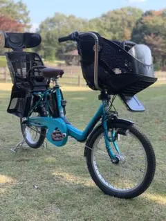 4447 【大容量】13.2 電動自転車パナソニック子供乗せ20インチ ブルー