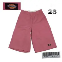 Dickiesハーフショートパンツ28股下31㎝ピンクルーズフィットセルフォン