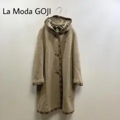 P379 La Moda GOJI ラモーダゴジ コート フード付き ニット