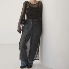 ANGIE メッシュ シアー ワンピース