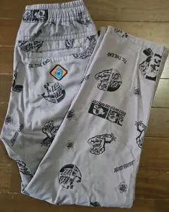 サンタクルーズ ワークパンツ 柄 M　総柄プリント　ロゴ