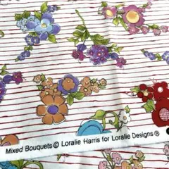 ロラライハリス Mixed Bouquets 76×63㎝ミックスブーケ花柄生地
