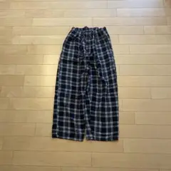 ✨おしゃれ✨ パジャマパンツ チェック柄 オンブレ グランジ y2k ブラック
