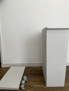 無印　ダストボックス大（３０Ｌ袋用）袋止付 ホワイトプラスチックごみ箱