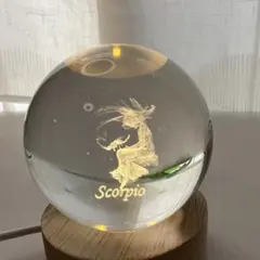 クリスタル 星座ボール scorpio さそり座 LED インテリア