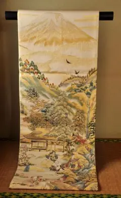 真作/雲舟/四神相応山水図/美品/桐共箱付/布袋屋掛軸HC-333 真作/雲舟/四神相応山水図/美品/桐共箱付/布袋屋掛軸HC-333