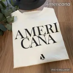 AMERICANA×MMN【別注アイテム】 ラウンドヘムロゴプリントTシャツ