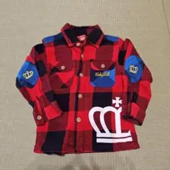 BABYDOLL　ベビードール　チェックシャツ　赤　100cm