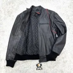 【特大3ＸＬ】 Axel 牛革 ダブル ライダースジャケット ブラック Amazon | 【本革 牛革 バッファローレザー】 AXEL ライダース