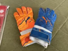 PUMA キーパーグローブ オレンジ/ブルー