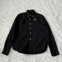TIGREティグルブロカンテ　黒　ボタンダウン　シャツ　ワッペン