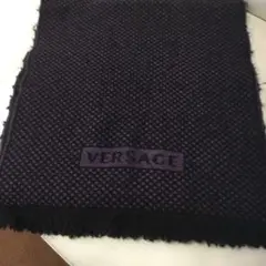 VERSACE 紫 マフラー メデューサ刺繍　メンズ　レディース　袋
