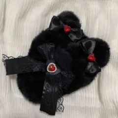 10cm ~ 12cm ぬい服　着ぐるみ　ハンドメイド くま　あか　ちびぐるみ