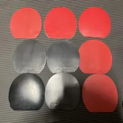 卓球ラバー 赤黒 8枚セット ドニック