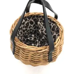 the bagmati ザバグマティ カゴバッグ ハンドバッグ レオパード 豹柄