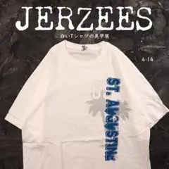 JERZEES 白Tシャツ セントオーガスティン　椰子の木　XL