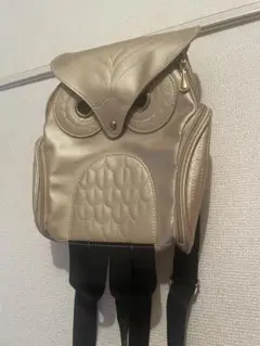 ミミズク　フクロウ　ゴールド　バックパック　リュックサック　動物　鳥