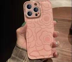 ピンク フラワー ソフトケース 韓国 花柄 iPhoneケース シンプル