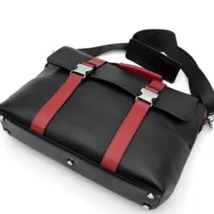 未使用級✨ シュバルノアール 2way ビジネスバッグ レザー 黒 Ａ4可能
