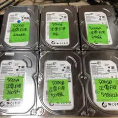 837 HDD 3.5インチ 500GB 正常 6個 Seagate