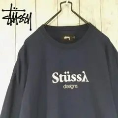 STUSSY ステューシー ロングワンピース ビックロゴ ネイビー 希少‼️