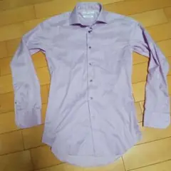 COMME CA MEN 長袖シャツ　スリムモデル　Ｓ　カフス　コムサメン