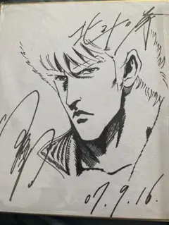 北斗の拳　新装巻全巻セット　当選品　原哲夫直筆サイン入り ギフト】 Yahoo!オークション ラオウ 北斗の拳 直筆サイン色紙