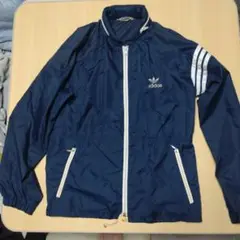 adidas ネイビー ウィンドブレーカー ジップアップ