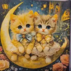限定！　ふたごの猫ちゃんパネル　18cm×18cm　6枚