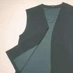 BEAMS ダークグリーン ベスト ゆるダボ　XL