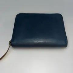 ネイビー レザー コインケース 札も入りますメンズ、レディースどちらでも‼️美品‼️