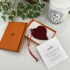 HERMES エルメス プティアッシュ ハート レザーバッグチャーム