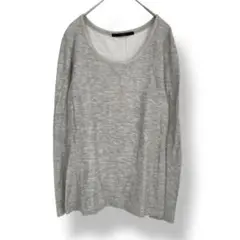 vevs ふわふわガーゼタッチ　長袖カットソー　ロンT　グレー　クルーネック