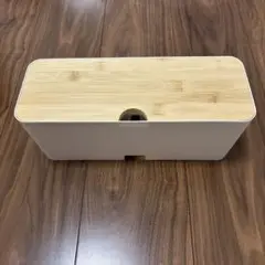 ケーブルボックス ホワイト 木製カバー