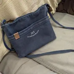 【閲覧数90】ダークブルー ショルダーバッグ サコッシュ