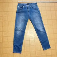 パープル＆イエロー デニムパンツ L