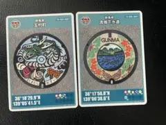 群馬県 玉村町 マンホールカード　流域下水道　2枚セット