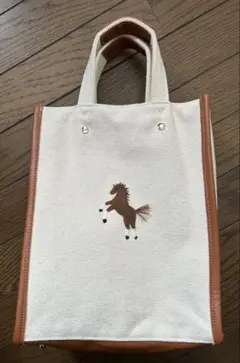 SEVEN TEN by MIHO KAWAHITO 馬刺繍トートバッグ　小
