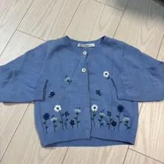 familiar 花柄刺繍 カーディガン
