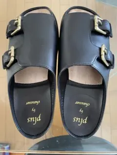 【美品】plus by chausser ダブルモンクストラップサンダル